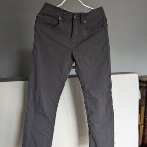 Prana Brion Slim Fit 5 pocket pants Gray 28W 30L